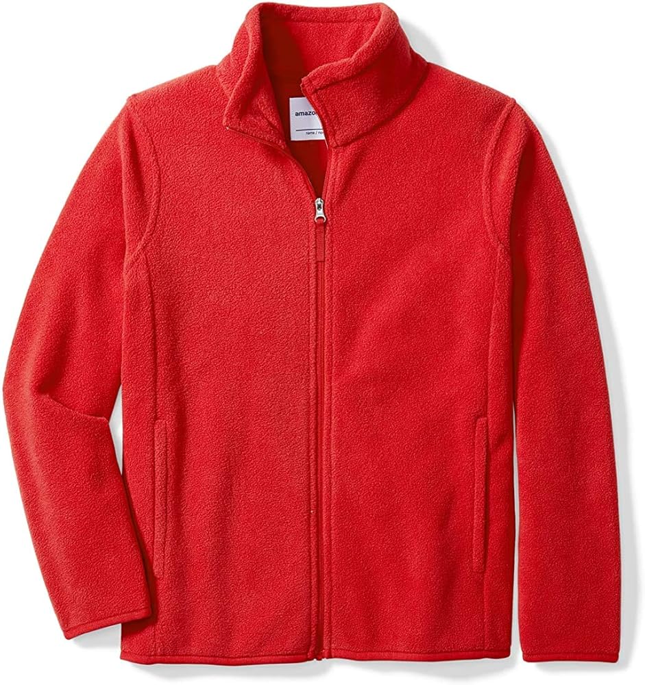 Amazon Essentials Boys and Toddlers' Polar Fleece Full-Zip Mock Jacket