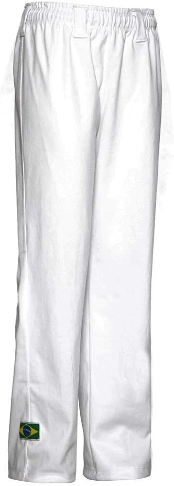 Authentic Brazilian Capoeira Martial Arts Pants - Unisex/Children's (White)