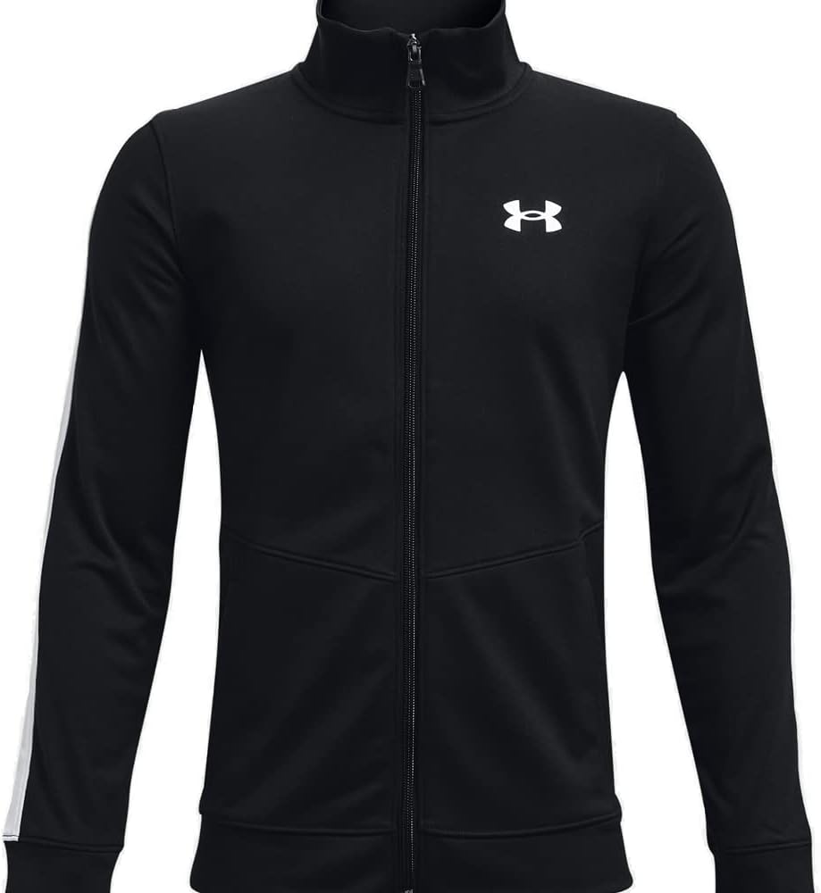 Under Armour Boys Full-Zip Jacket 100% Polyester 1362467 001 Black (18-20 XL)