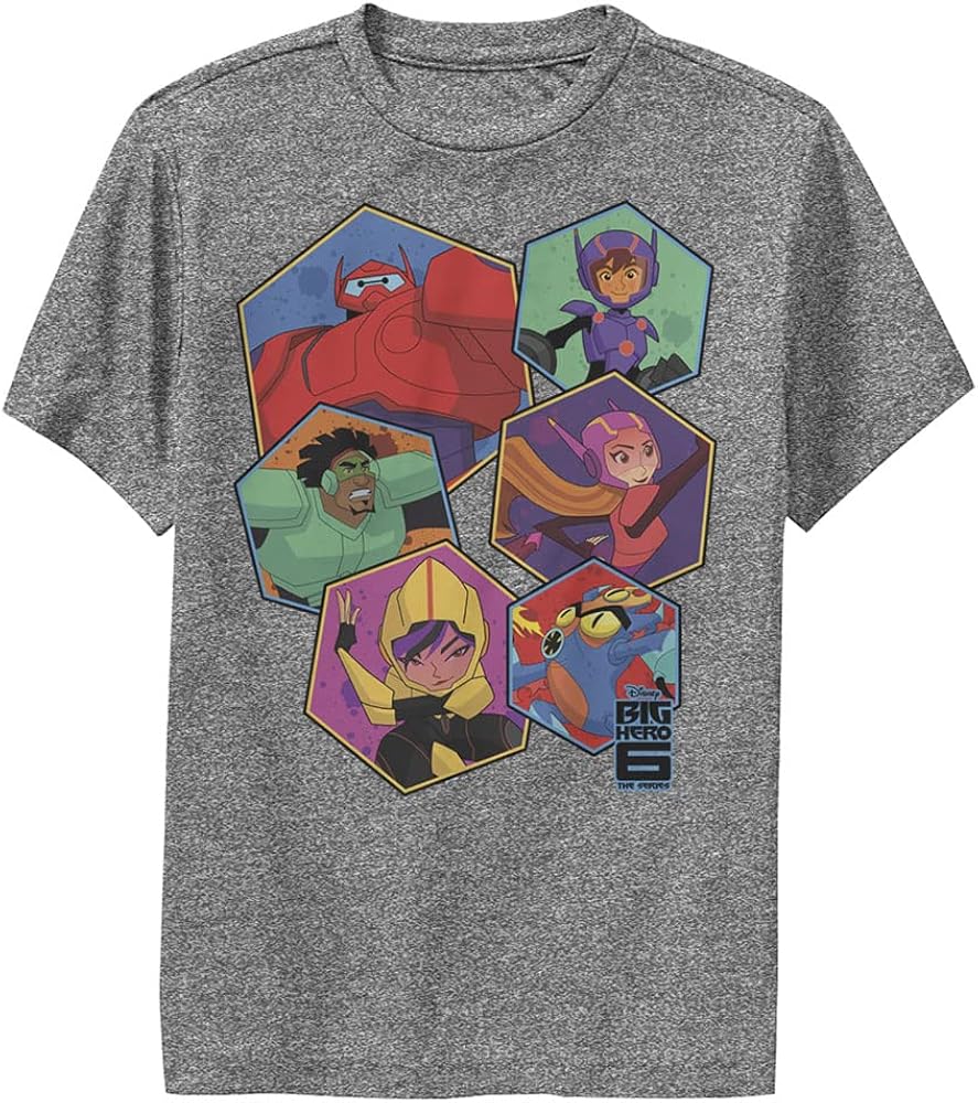 Disney Hero 6 Series Big Six Hex Boys Short Sleeve Tee Shirt