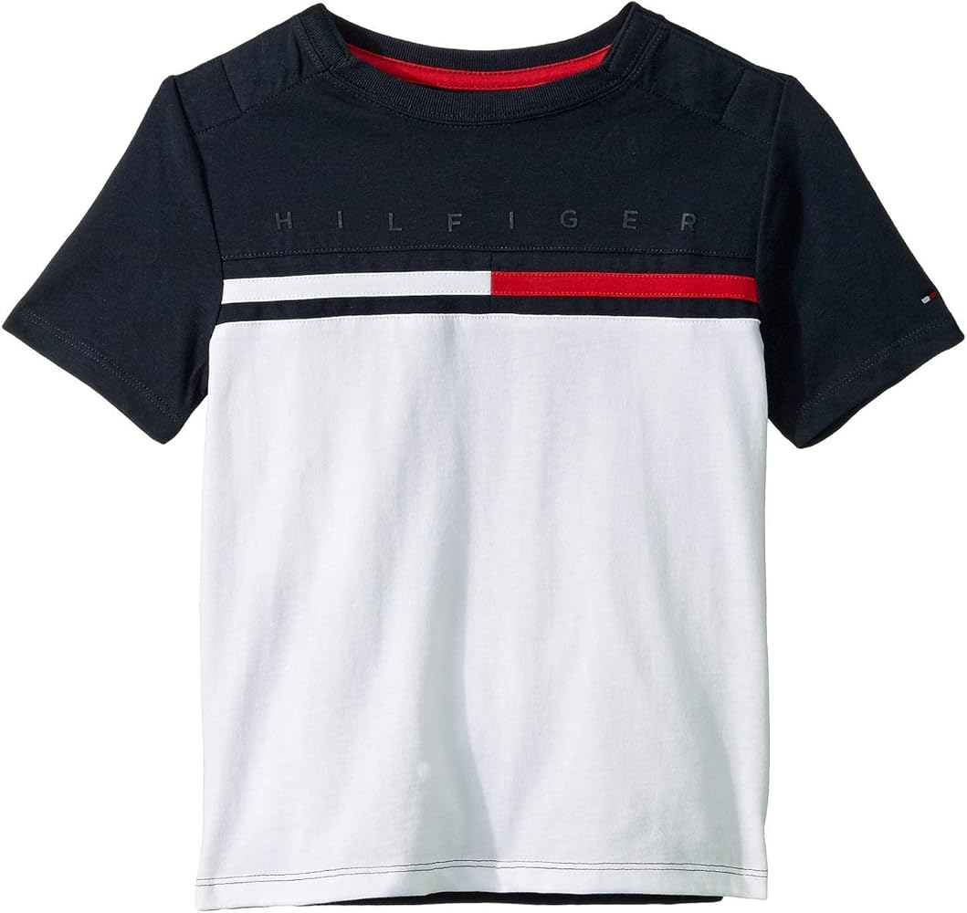 Tommy Hilfiger Boy's Adaptive Short Sleeve Logo T-shirt With Velcro Closures