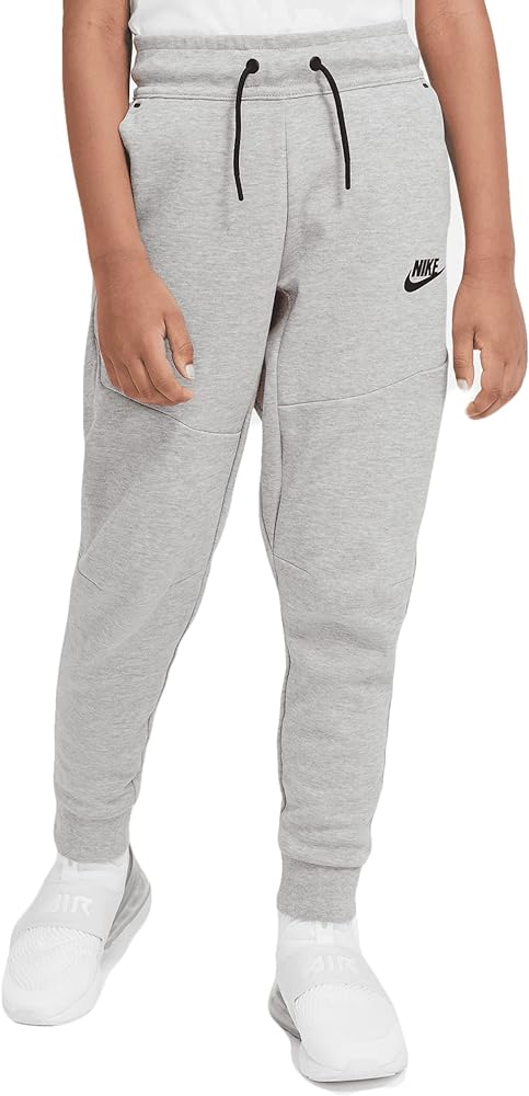 Nike Boy's Sportswear Tech Fleece Pants (Little Kids/Big Kids) Dark Grey Heather/Black XL (18-20 Big Kid)