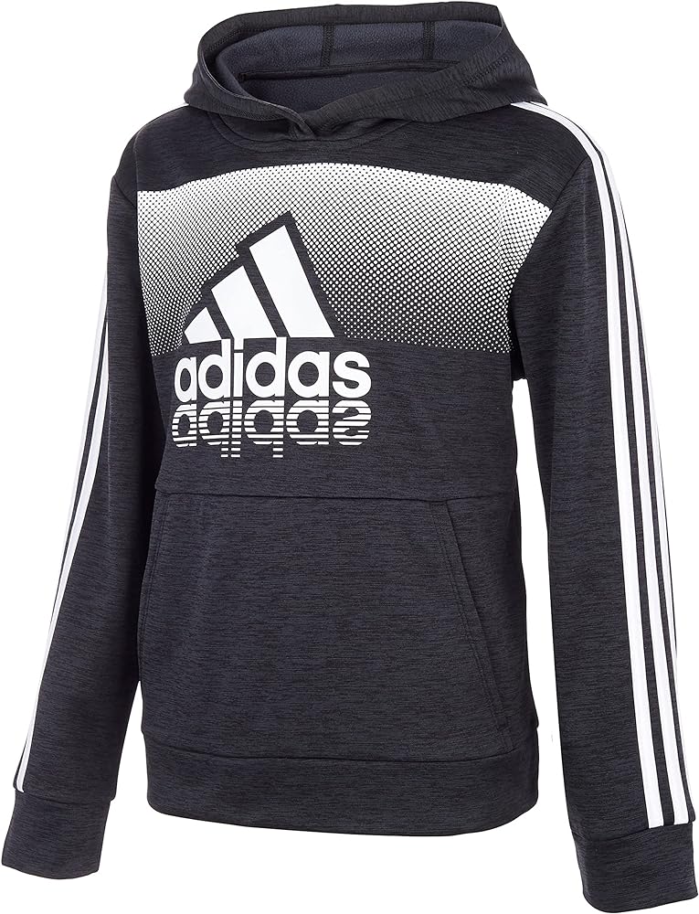 adidas Boys' Pullover Hoodie Poly Hooded Sweatshirt