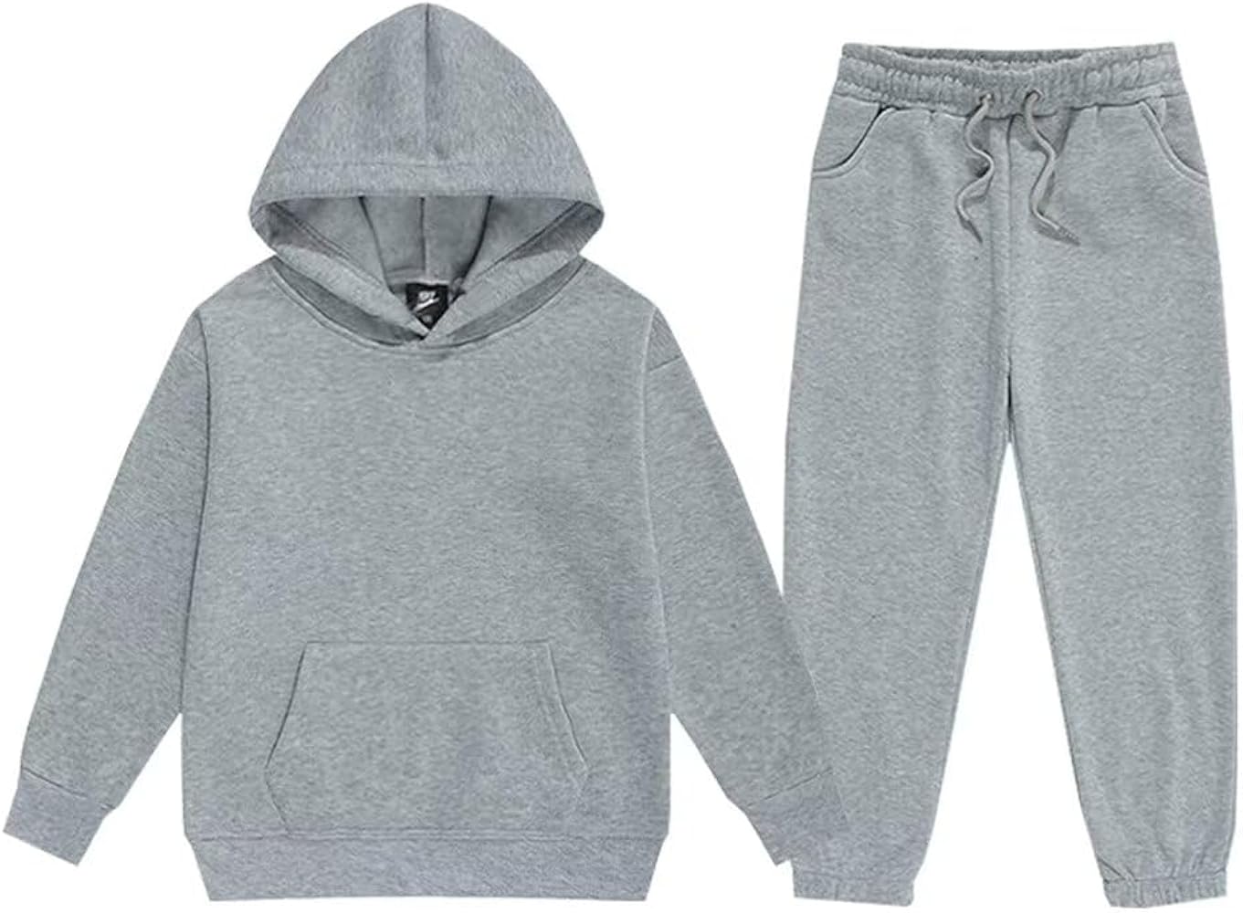 jeecoin Girls Boys Tracksuit Athletic Sweatsuits Pullover Hoodie 2 Pieces Kids Sweatshirt and Jogger Sweatpants Outfits Set