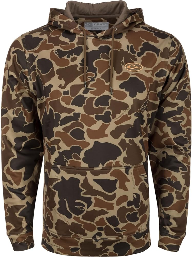 Drake Waterfowl Youth's Unisex MST Performance Hunting Warm Anti-Pilling Camo Hoodie with Fleece Interior and Kangaroo Pouch