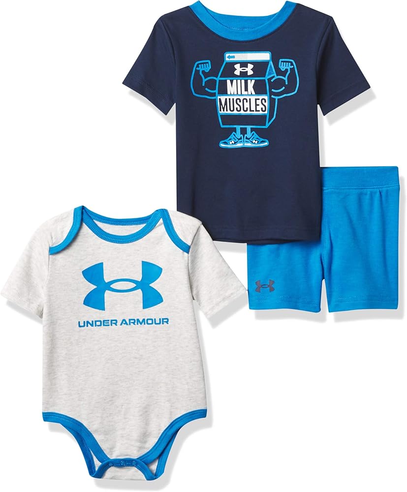 Under Armour boys Ua Milk Muscles 3pc SetBaby and Toddler T-Shirt Set