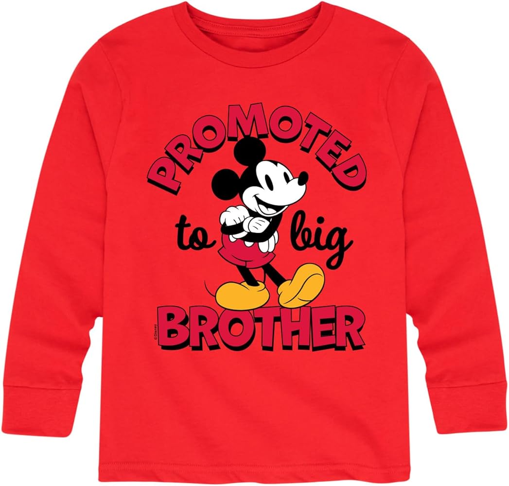 Disney Jr. Mickey & Friends - Promoted Big Brother - Youth Long Sleeve Graphic T-Shirt