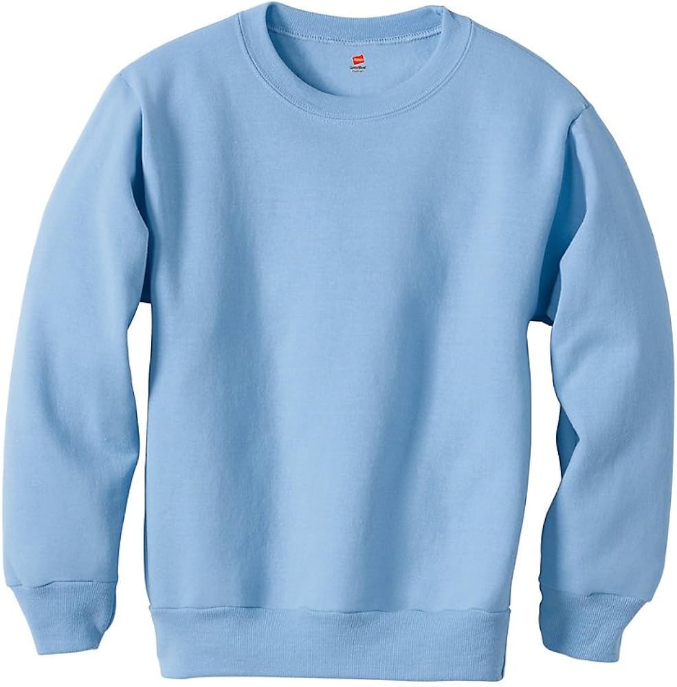 Hanes ComfortBlend EcoSmart Boy`s Crewneck Sweatshirt Light Blue