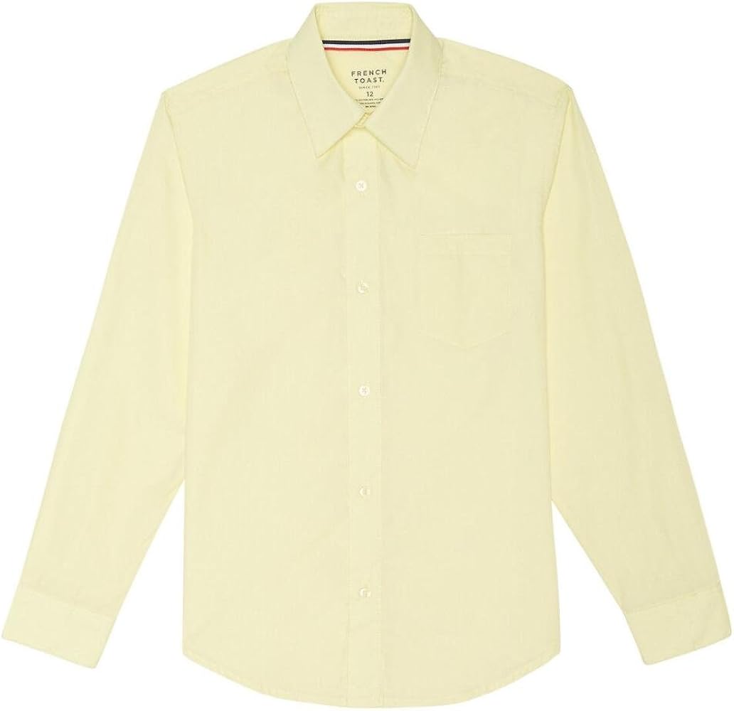 French Toast Boys' Long Sleeve Classic Dress Shirt (Standard & Husky)