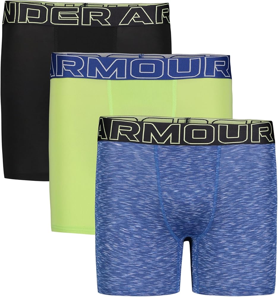 Under Armour UA PERFORMANCE TECH- PRINTS 3PK, Morphe Green - Three Pack, YS