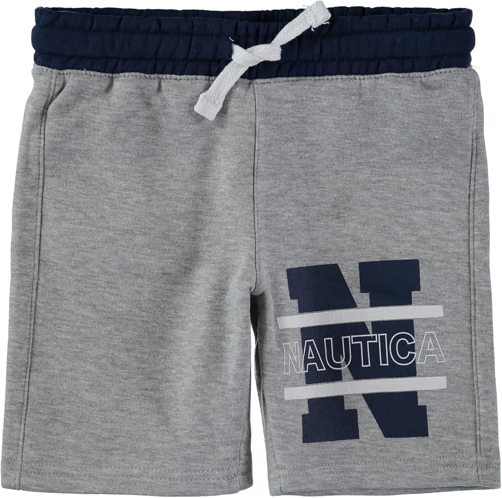 Nautica Boys' Solid Pull-On Short, Grey Heather Old School, 5