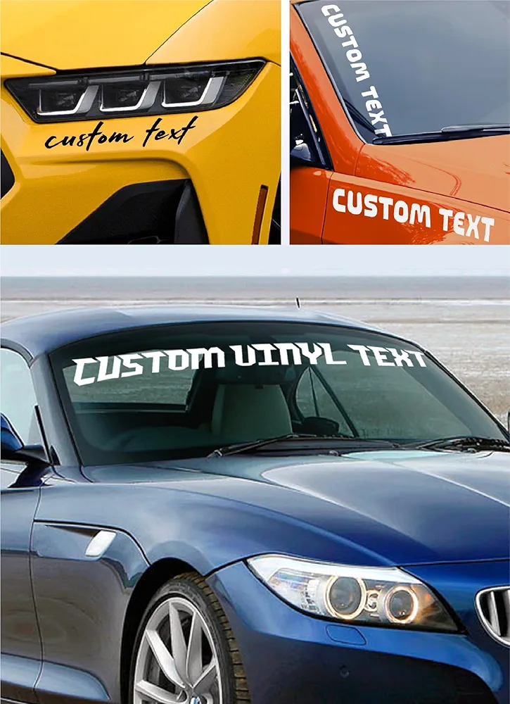 Personalized Vinyl Lettering Car Decals - Custom Decals for Cars with Text - Waterproof & UV Resistance Custom Car Sticker - Window, Windshield, Vinyl Custom Decals for Cars, Trucks, Motorbike