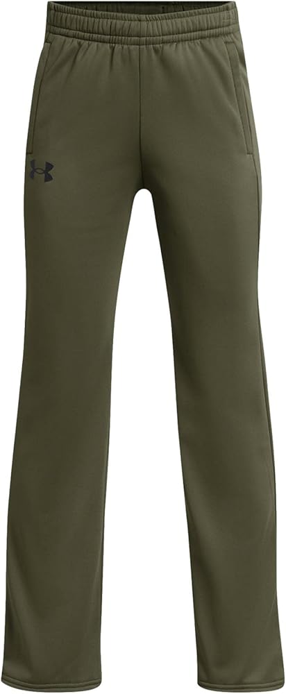 Under Armour Boys' Armourfleece Straight Leg Pant (as1, Alpha, m, Regular, Marine OD Green/Black, Medium)