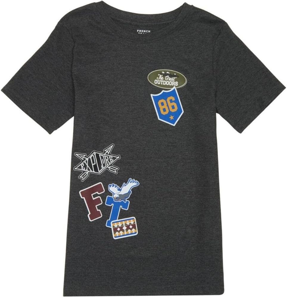 French Toast Boys' Short Sleeve Patches Graphic Tee