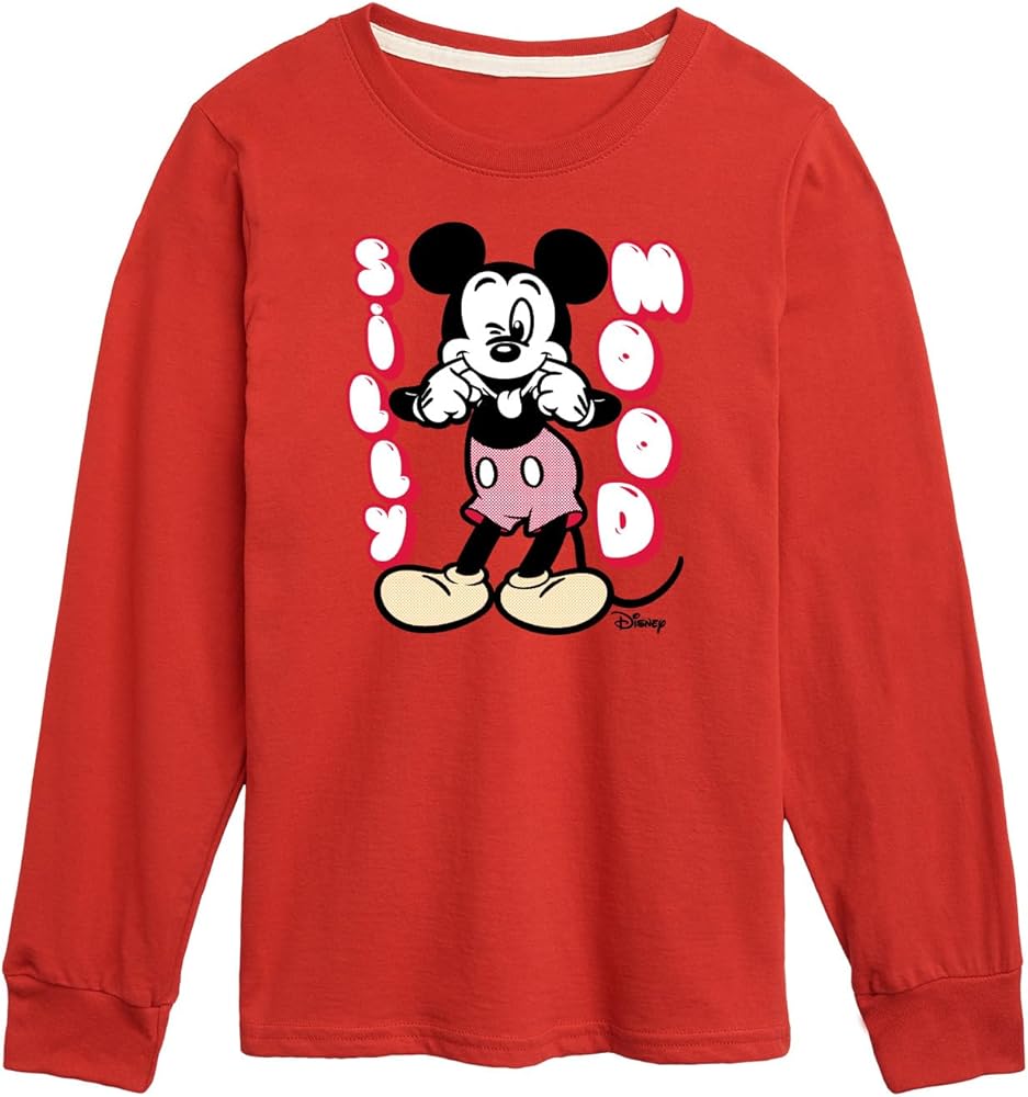 Disney Characters - Mickey & Friends - Silly Mood - Mickey Sticking His Tongue Out - Toddler & Youth Long Sleeve T-Shirt