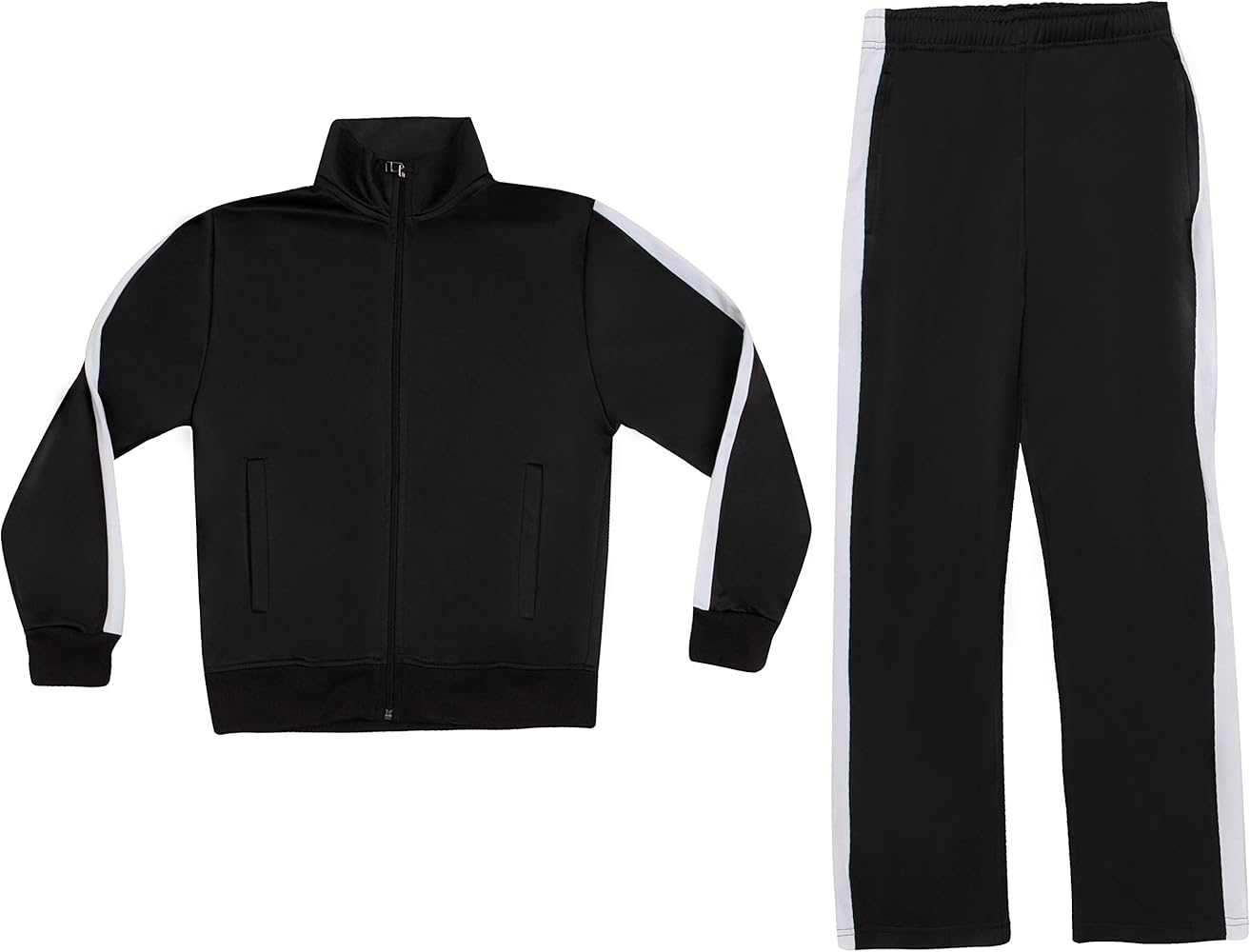 At The Buzzer Boys Tricot Track Suit Athletic Pants and Jacket Sweatsuit Set