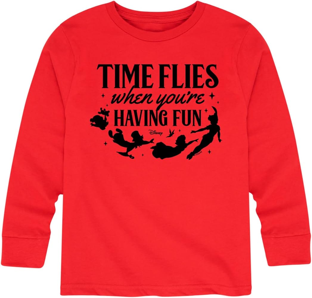 Disney Peter Pan - Time Flies When You're Having Fun - Toddler and Youth Long Sleeve Graphic T-Shirt