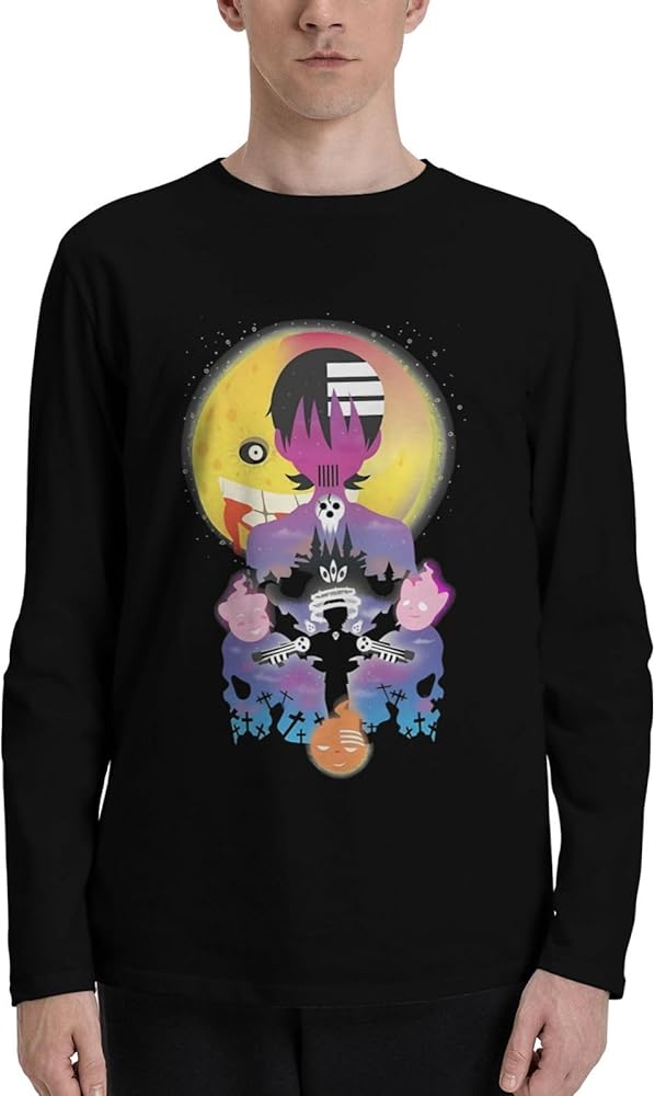 Anime Soul Anime Eater T Shirt Mens Summer Round Neck Clothes Casual Long Sleeve Tee Black