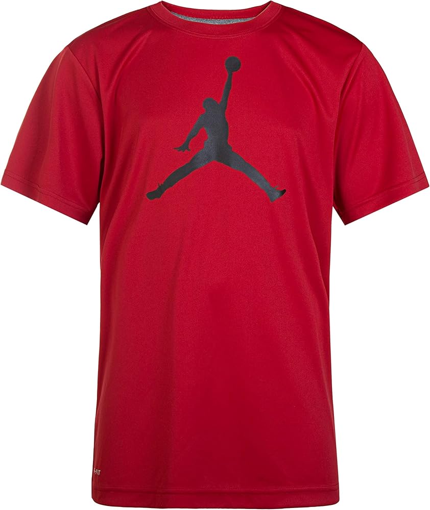 Nike Air Jordan Boys' Jumpman T-Shirt (Gym Red, X-Large)