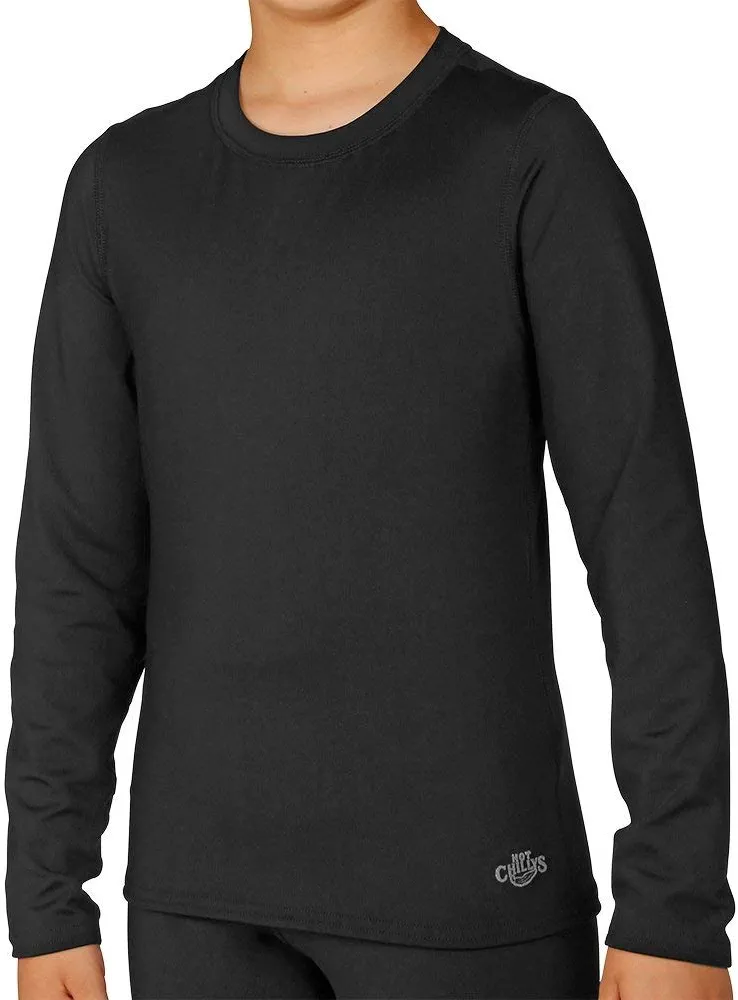 Hot Chillys Youth Micro-Elite Chamois Crewneck Midweight Body Fit Base Layer (Can Packaging)