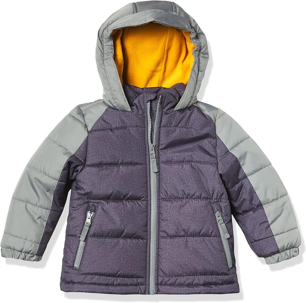 Osh Kosh Boys' Heavyweight Winter Jacket with Sherpa Lining