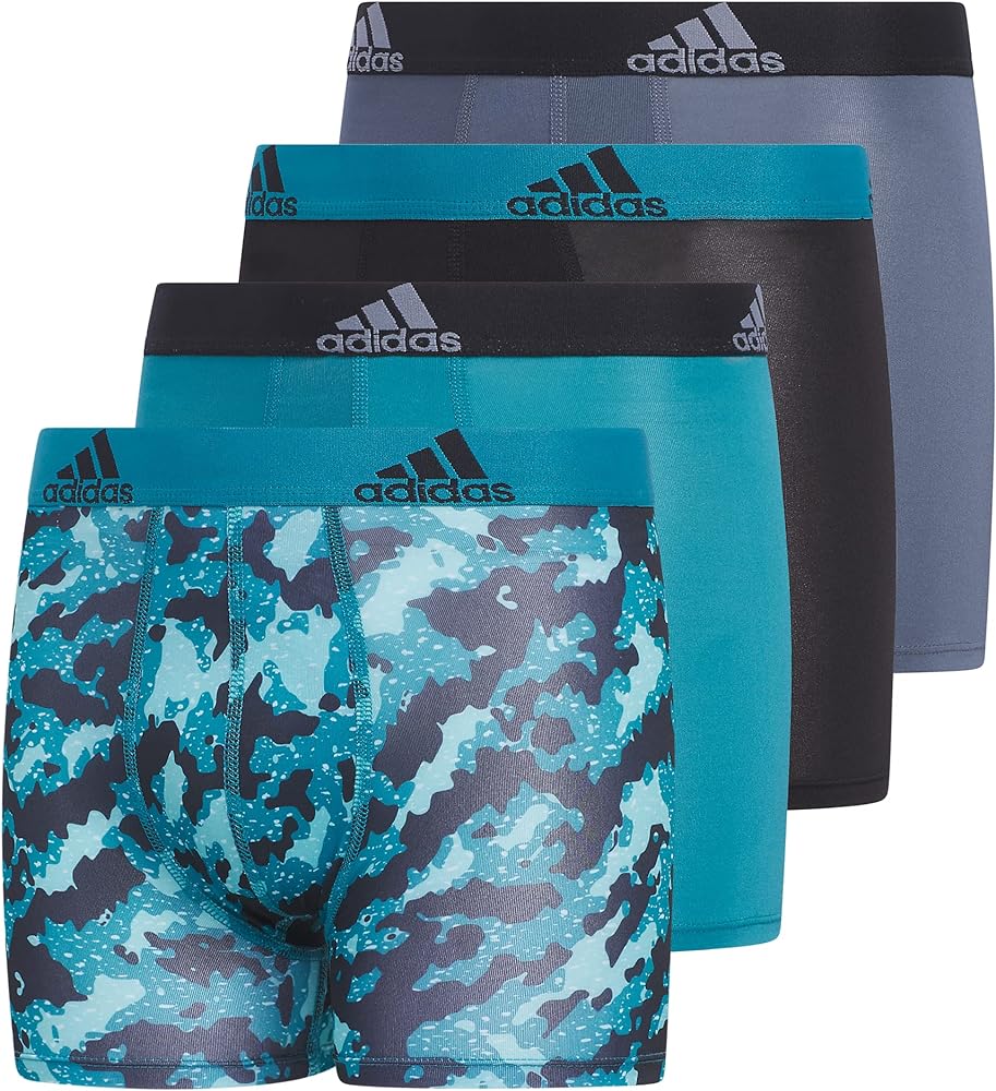 adidas Kids-Boy's Performance Boxer Briefs Underwear (4-Pack)