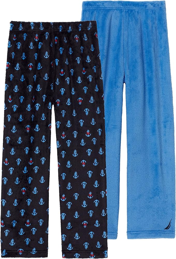 Nautica Boys Pajama Pants for Kids | 2 Pack Sleep Pant for Boys Pajamas Soft Brushed Micro Sleepwear Bottoms for Little Kids