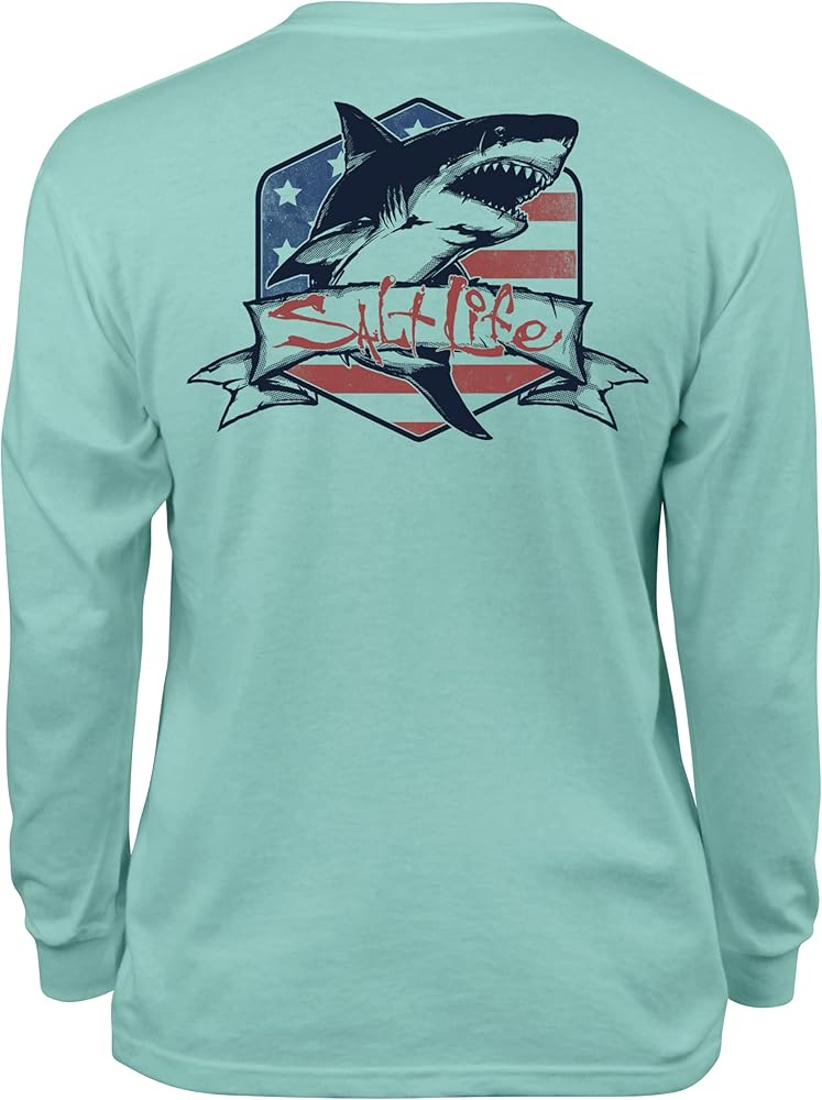 Salt Life Boy's Amerishark Youth Long Sleeve Tee