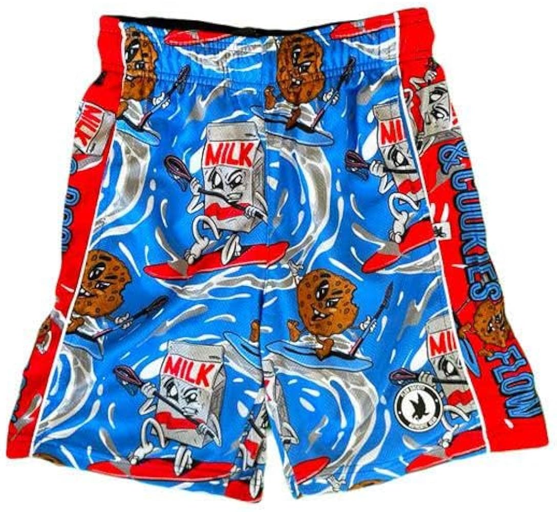 Flow Society Milk & Cookies Boys Athletic Shorts Blue