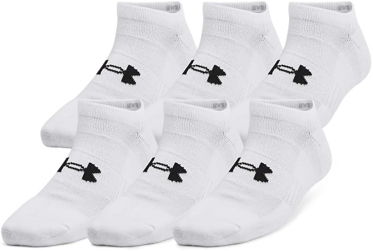 Under Armour Unisex-Child Youth Training Cotton No Show Socks 6 Pack