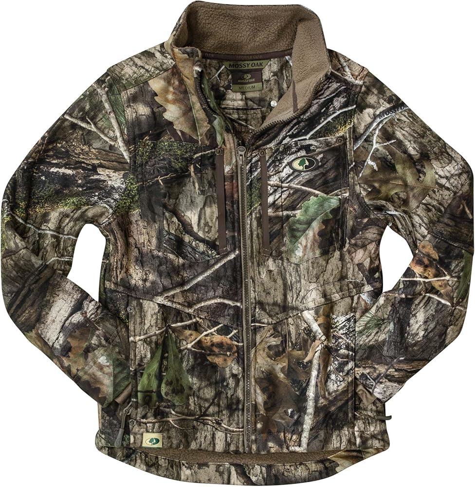 Mossy Oak Boy's Camo Youth Hunting Jacket Sherpa Fleece