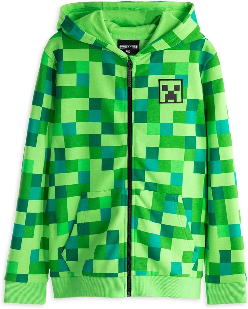 Minecraft Childrens/Boys Creeper Character Hoodie