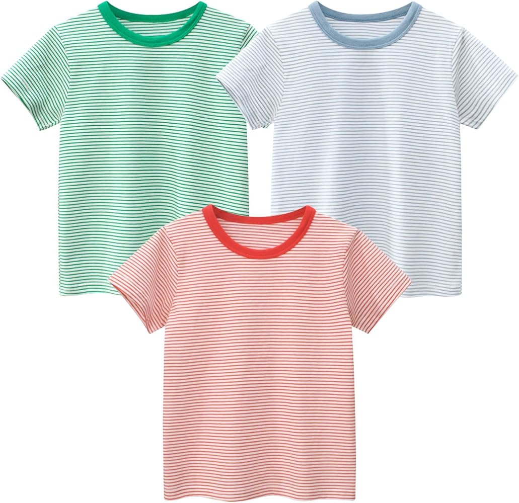 Boys' 4-Pack Excavator Short Sleeve Crewneck T-Shirts Top Tee Size 2-7 Years Toddler Boys' Value Pack Cotton T-Shirt