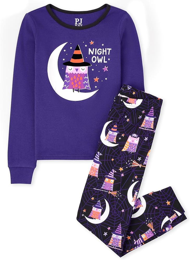 The Children's Place Baby Girls' Halloween Pajamas, Cotton