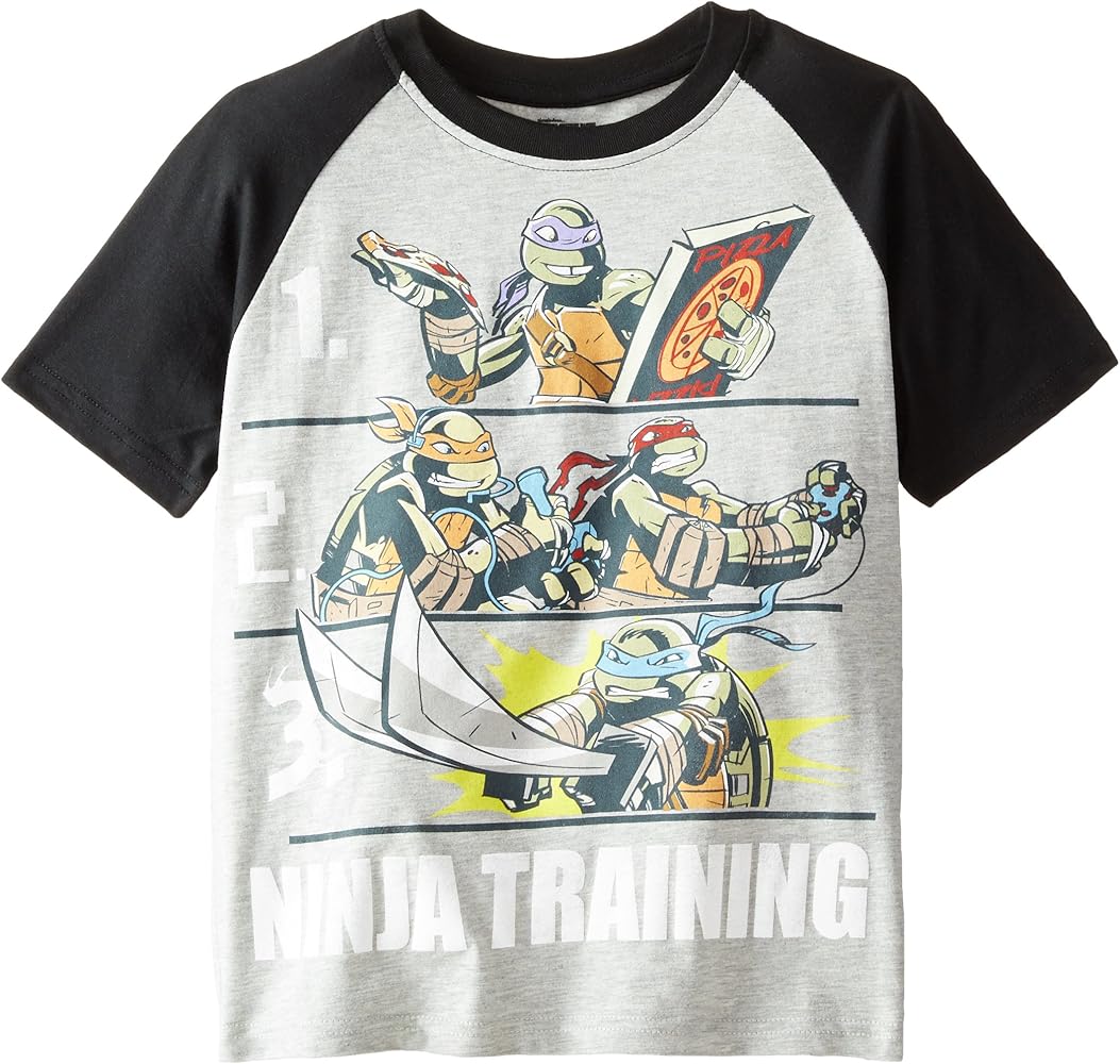 Teenage Mutant Ninja Turtles Boys' Short Sleeve Raglan T-Shirt