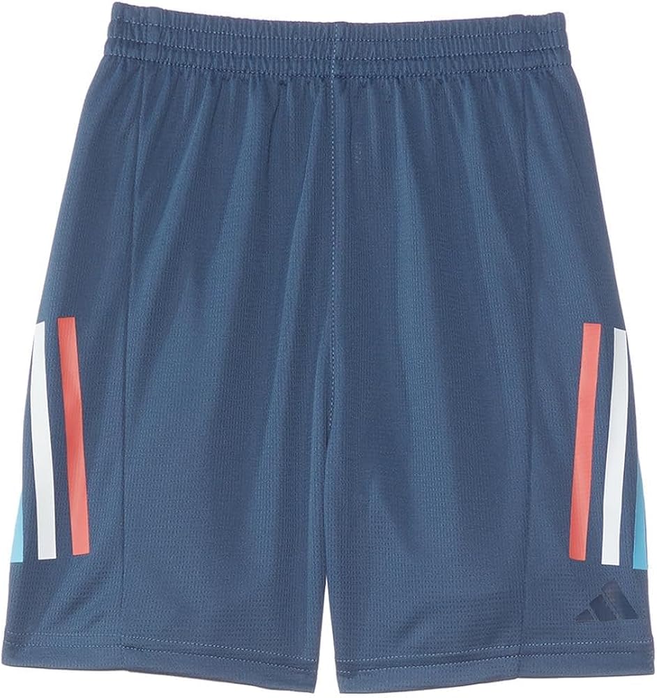 adidas Boys' Aeroready Elastic Waistband Graphic 3-Stripe Gym Shorts