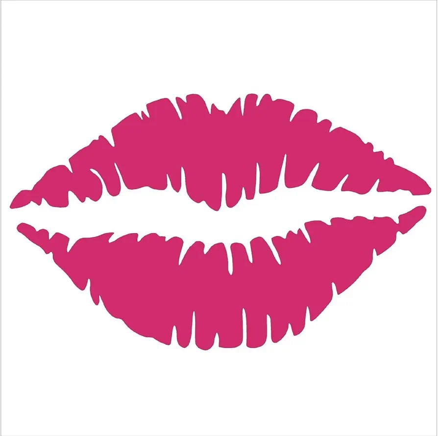 Sunset Graphics & Decals Kiss Mark Lips Car Decal Sticker Vinyl | Cars Trucks Vans Walls Laptop | HOT Pink | 6 inch | SGD000071