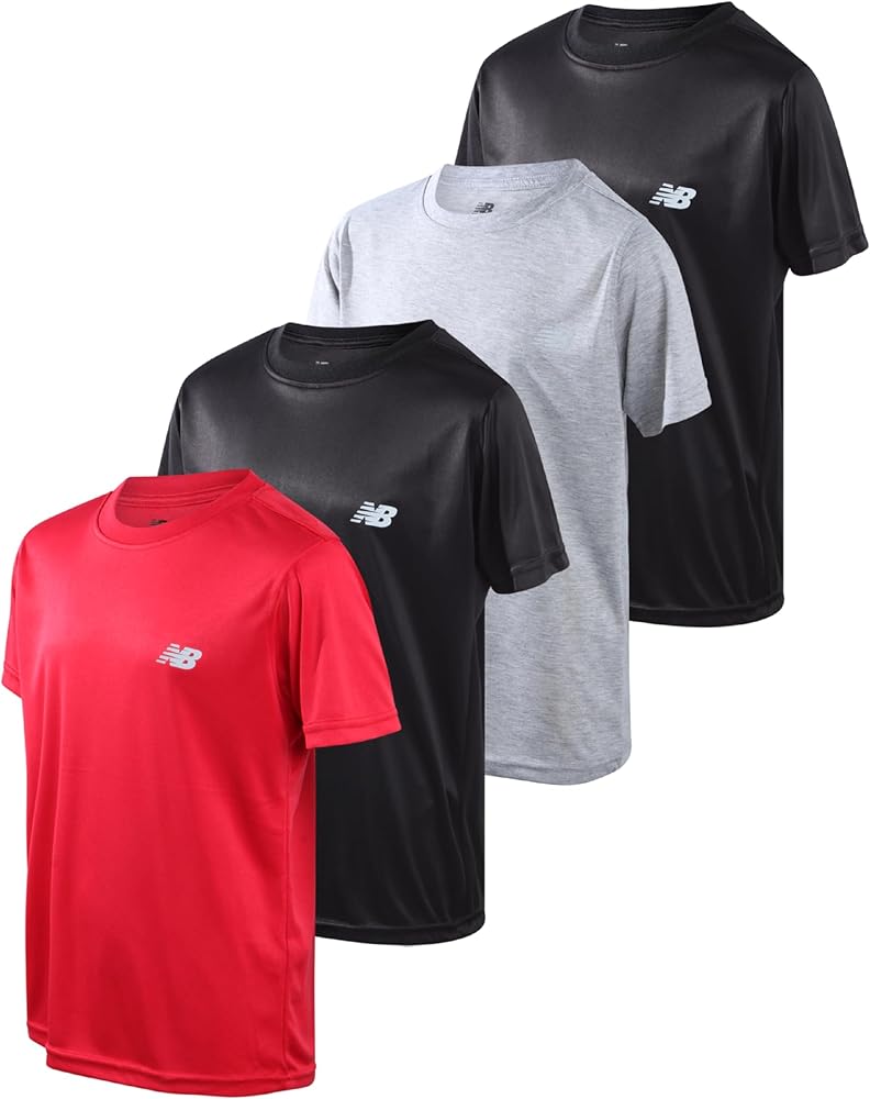 New Balance Boys' Performance T-Shirts (4 Pack)