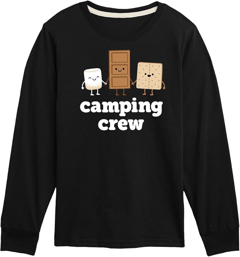 Instant Message - Camping Crew Smores - Toddler & Youth Long Sleeve Graphic T-Shirt