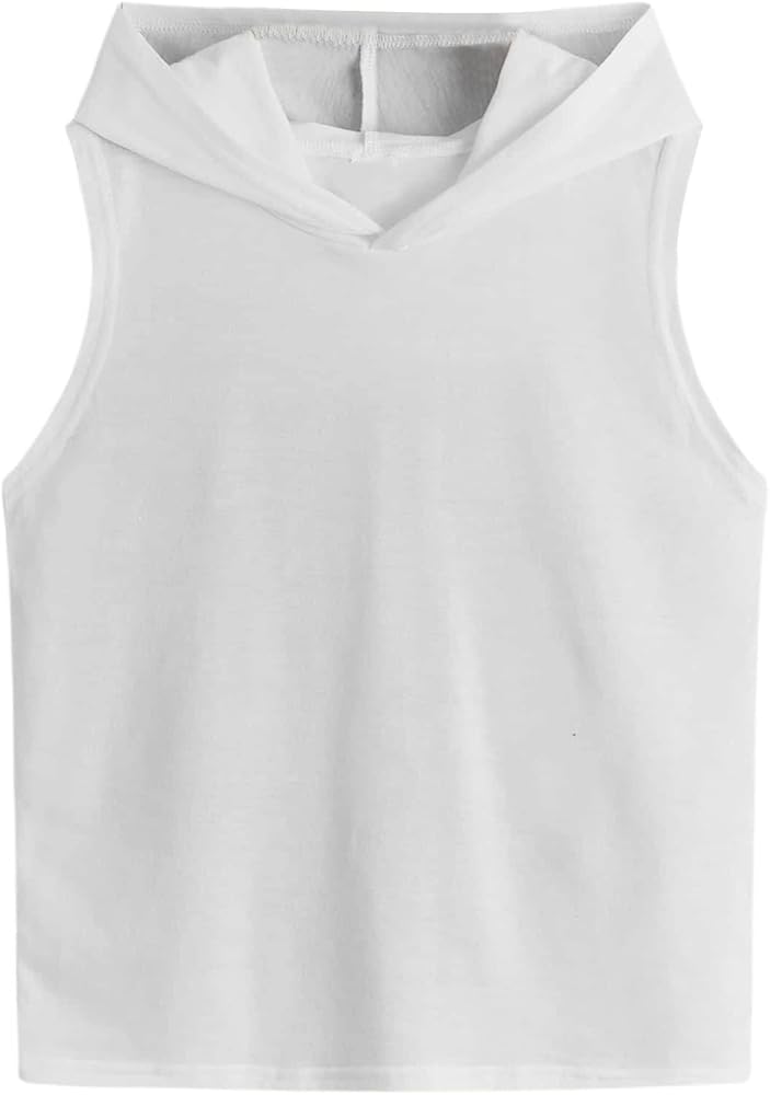 Milumia Boy's Casual Sleeveless Hooded School Workout Basic Comfy Tank Top