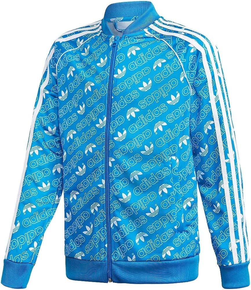 adidas Originals Boys' Big Trefoil Print Superstar Tracktop