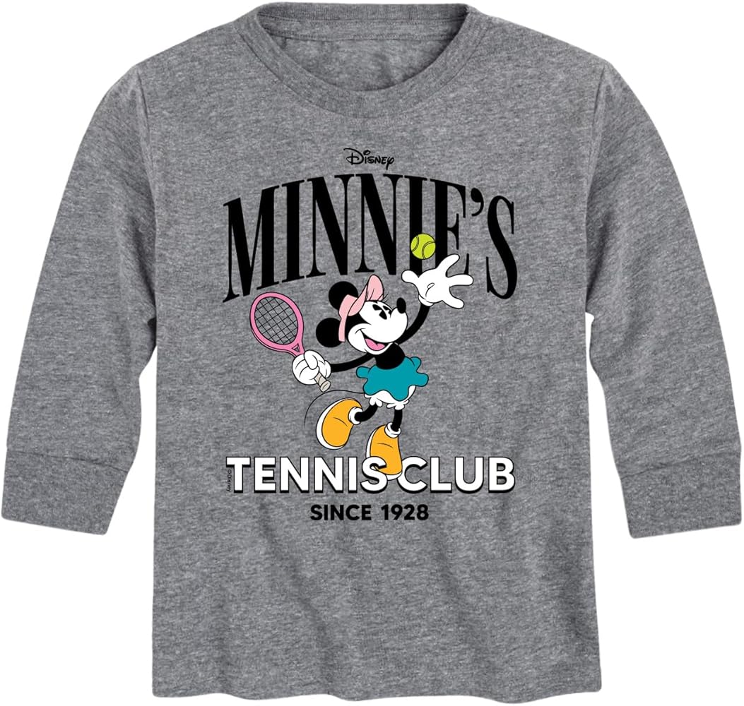 Disney Mickey & Friends - Minnie Tennis Club - Toddler and Youth Long Sleeve Graphic T-Shirt