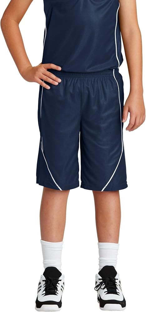 Sport-Tek Boys PosiCharge Mesh Reversible Spliced Short