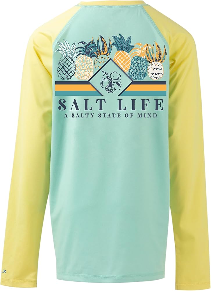 Salt Life Boys' Pineapple Spike Youth Long Sleeve Performance Fit Shirt