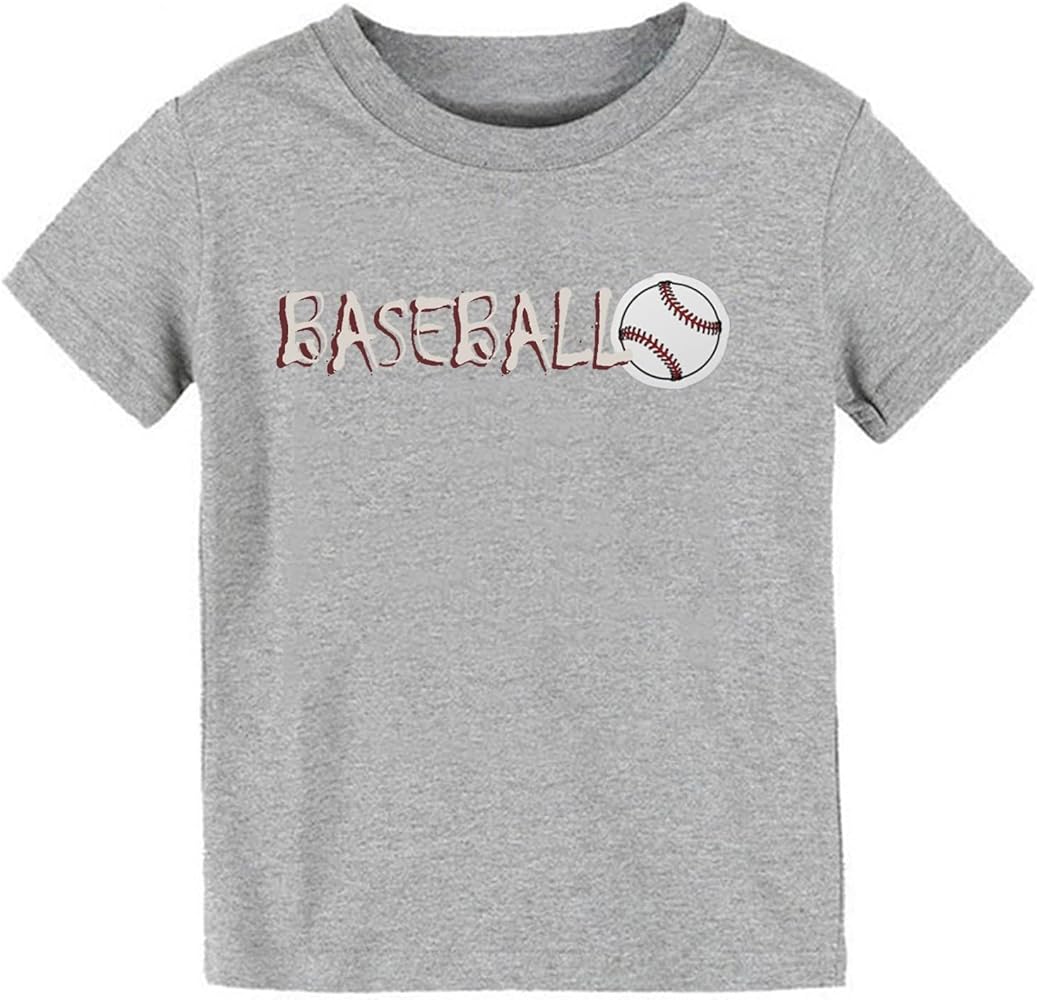 Boys Girls Short Sleeved T Shirts Tops Baseball 