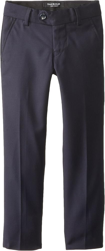 Isaac Mizrahi Black Label Little Boys' Slim Little Solid Fit Wool Pant