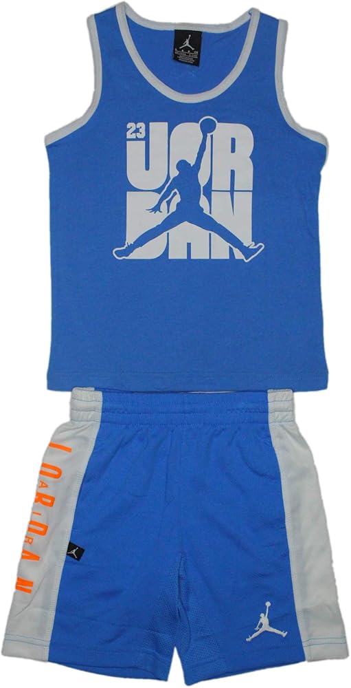 Jumpman 2 Piece Little Boys Tank Top and Shorts Set Light Photo Blue Size 4.0