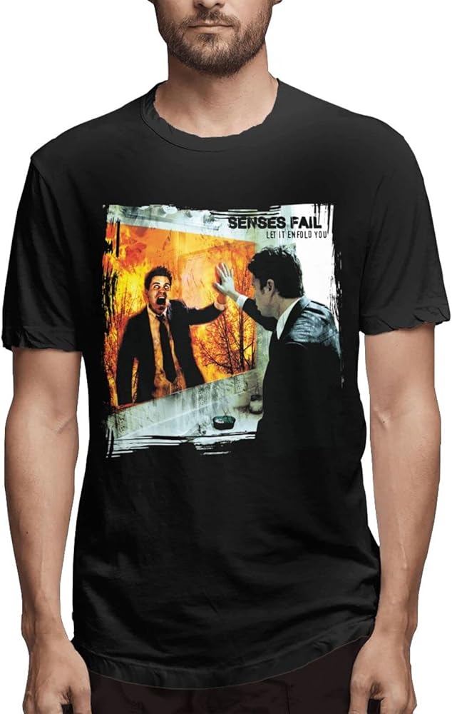 Senses Fail Let It Enfold You T Shirt Boys Fashion Exercise Crew Neck Short Sleeve Clothes Vest Black