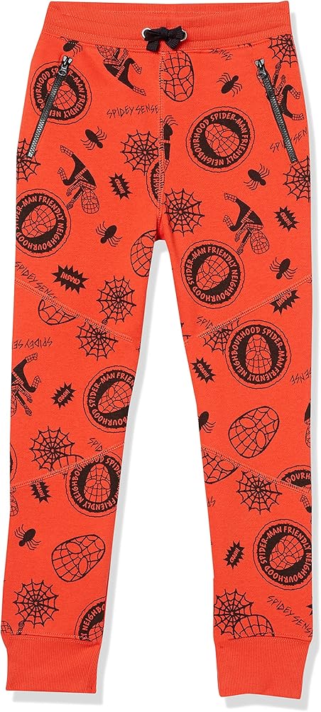 Amazon Essentials Disney | Marvel | Star Wars Boys and Toddlers' Zip-Pocket Fleece Jogger Pants (Previously Spotted Zebra)