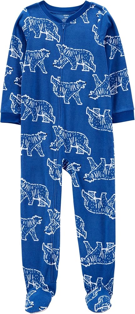 Carter's Big Boys Footed Microfleece PJ's Sleeper Pajamas (US, Age, 7 Years, Bear/Blue)